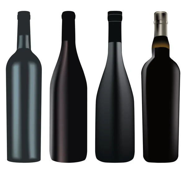 Glasflaskor för vin — Stock vektor