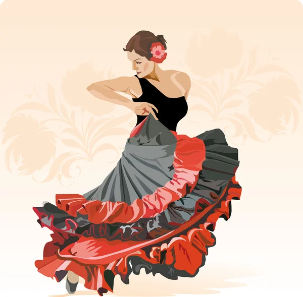 Flamenko sanatı — Stok Vektör