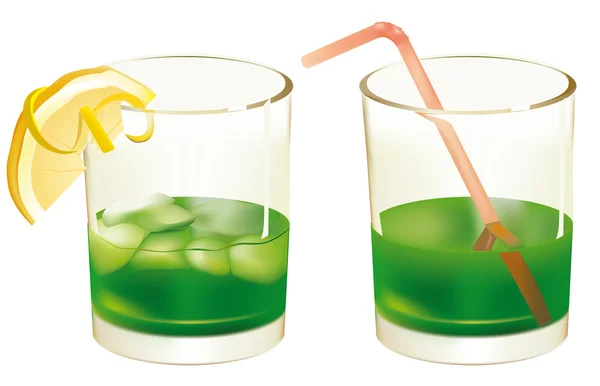 Bebida verde — Vector de stock