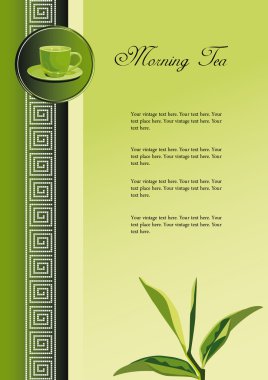 Green tea clipart