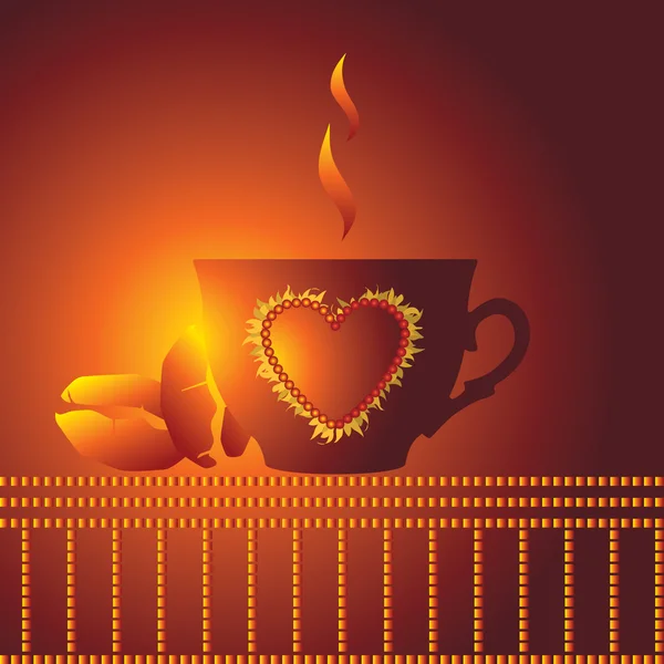 Hot coffee — Stock Vector