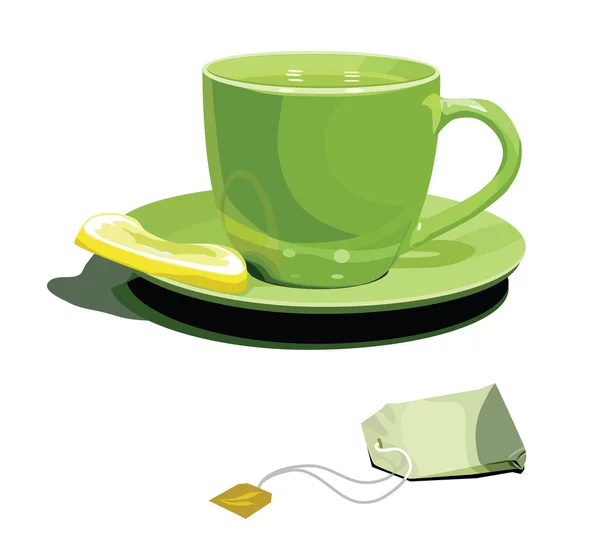Green tea — Stock Vector