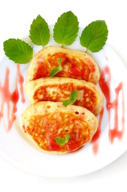 Pancake with mint clipart