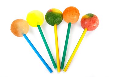 Colorful sweet lollipops clipart