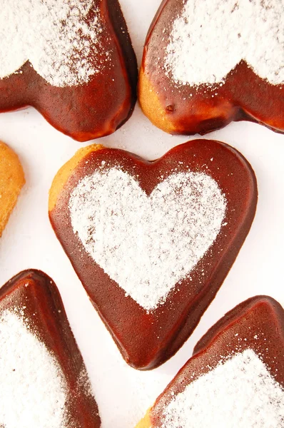 Cookie в форме сердца — стоковое фото