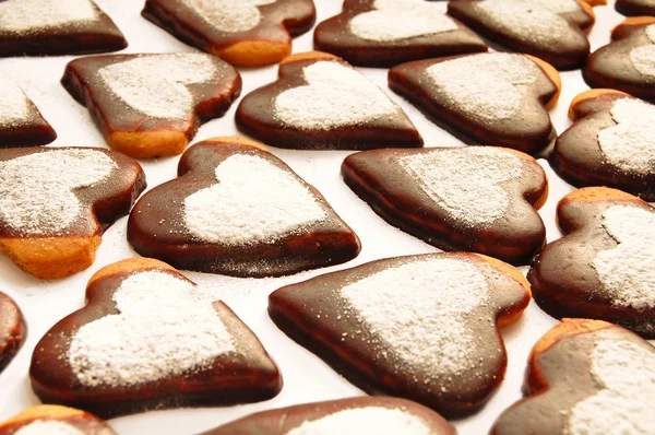 Cookie in the shape of a heart — Stock Photo, Image