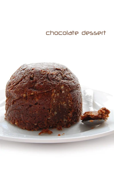 Dessert al cioccolato con noci macinate — Foto Stock