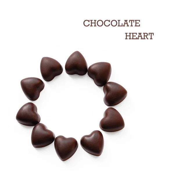 Cioccolatini a forma di cuore — Foto Stock