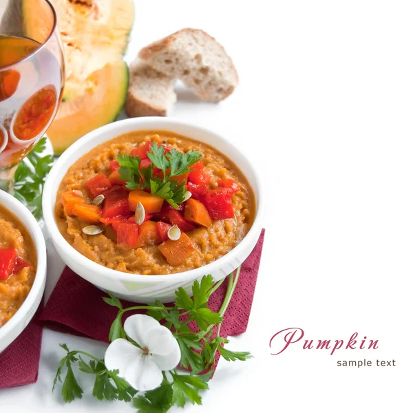 Suppe aus Kürbis und anderem Gemüse — Stockfoto