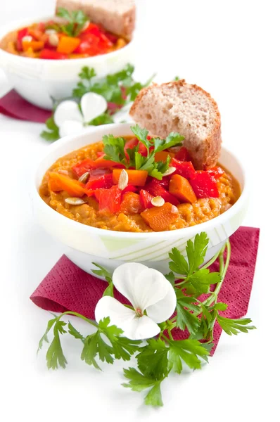 Суп из тыквы и других овощей — стоковое фото
