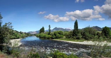 Motueka River in the Tasman District clipart