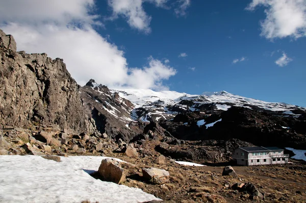 Skidåkning region på mount ruapehu — Stockfoto