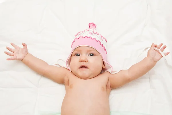Чарівна маленька дівчинка в капелюсі — стокове фото