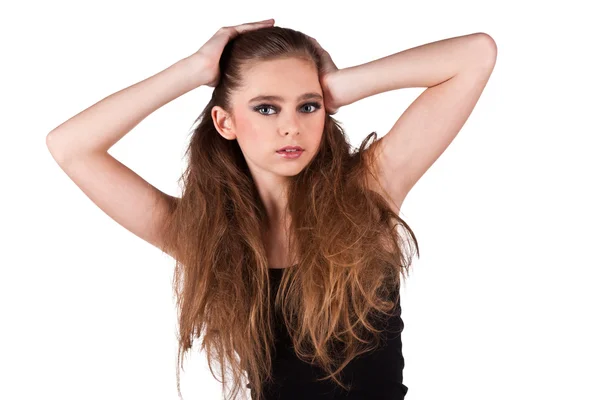 Unga tonåriga modell i studio — Stockfoto