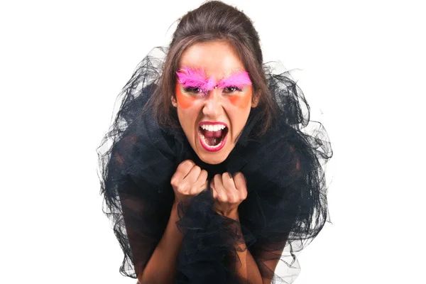A picture of a growling woman — Stock Photo, Image