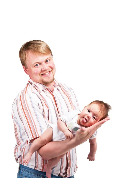 Stock image Charming baby on a father's hands