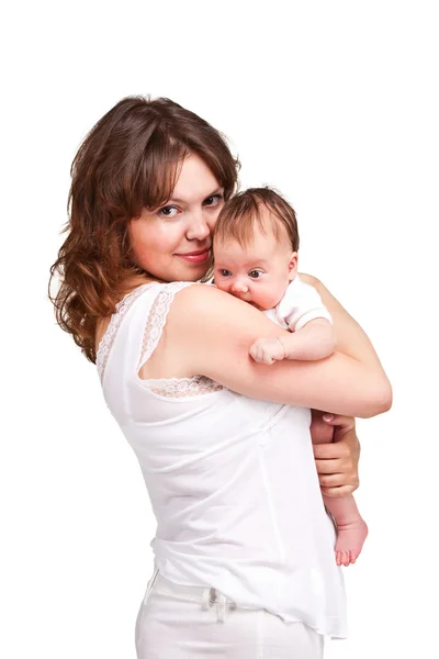 Mother holding her adorable baby — Stock Photo, Image