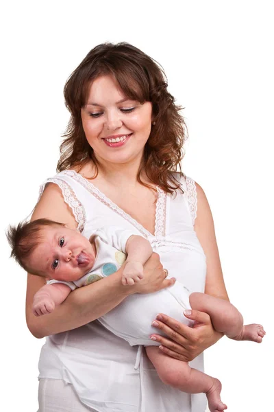 stock image Mother holding her adorable baby