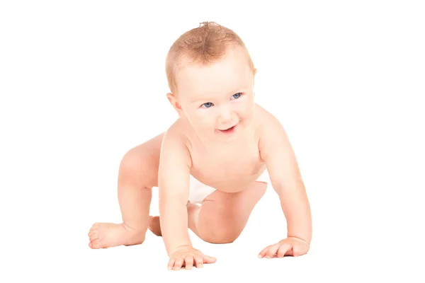 Foto van een kruipende baby Rechtenvrije Stockfoto's