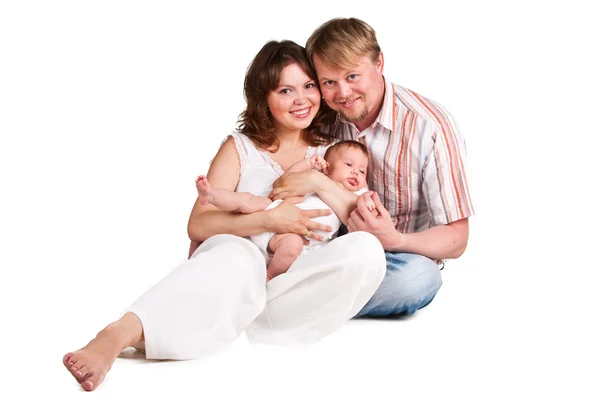 Foto van gelukkige ouders houden hun kind Rechtenvrije Stockfoto's