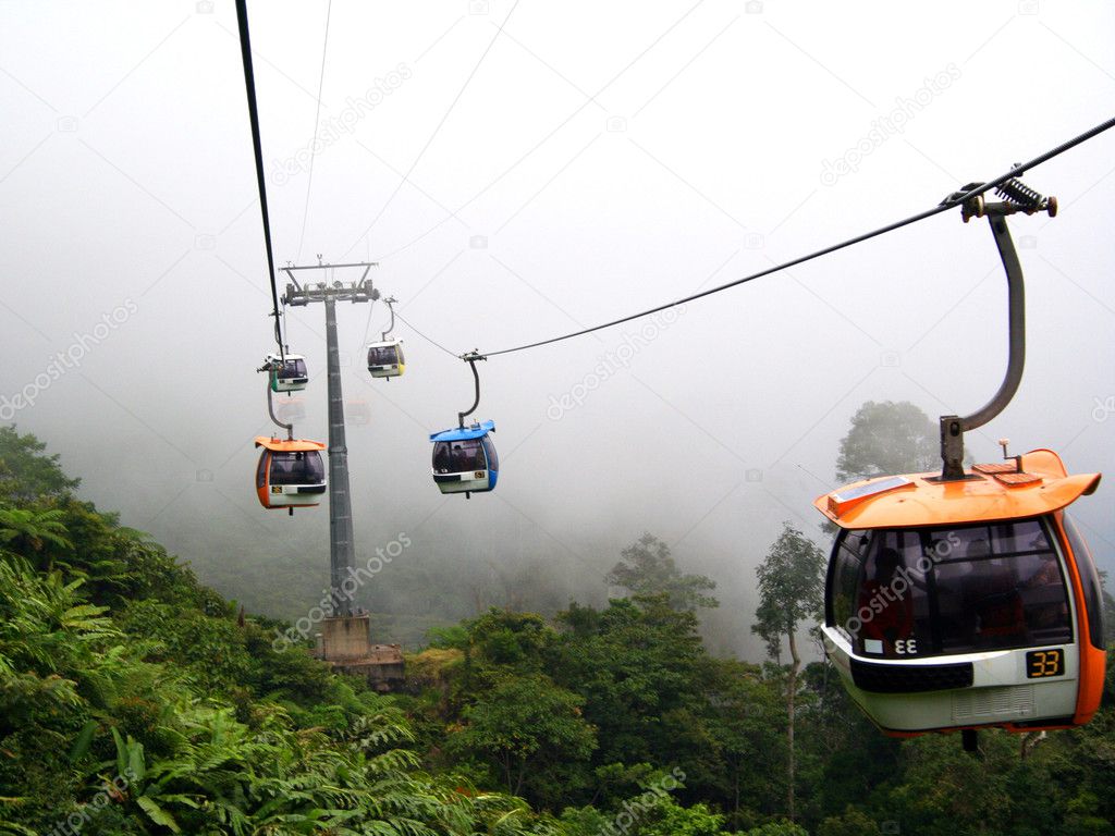 Cable Cars In The Mist