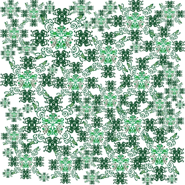 緑の背景のパターンを持つ — ストックベクタ