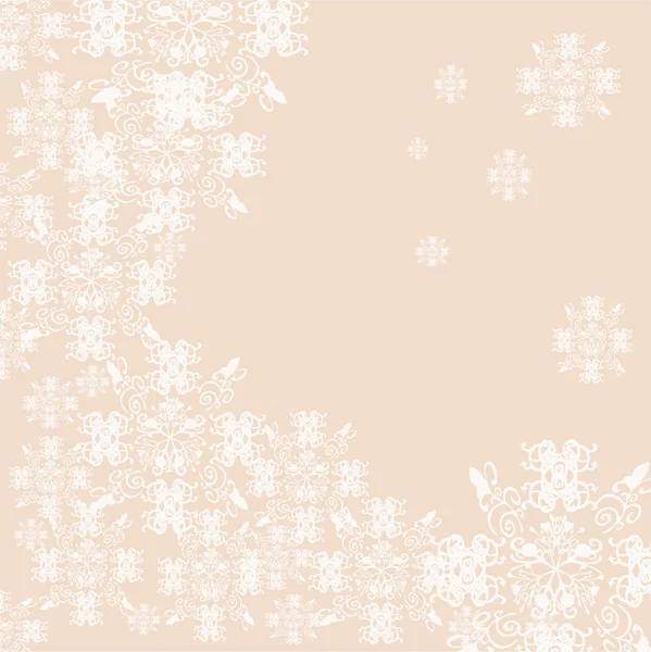 Hintergrund mit Schneeflocken — Stockvektor