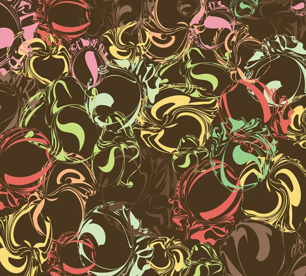 Fond brun avec éléments varicolores — Image vectorielle