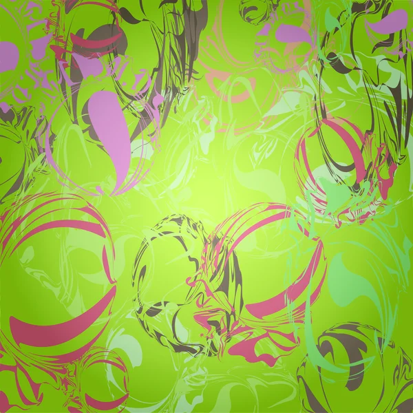Éléments abstraits sur fond vert — Image vectorielle