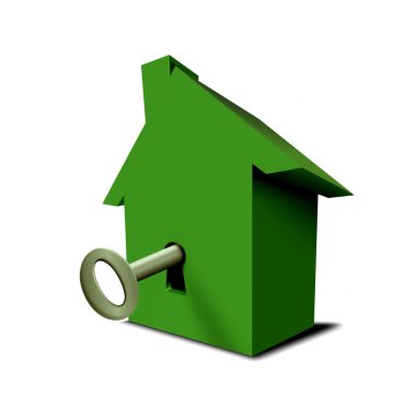 House and key clipart