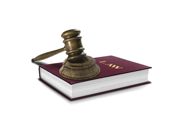 Hukuk ve tokmak kitap — Stok fotoğraf