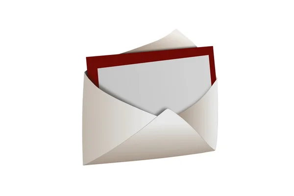 Envelope com cartão em branco — Fotografia de Stock