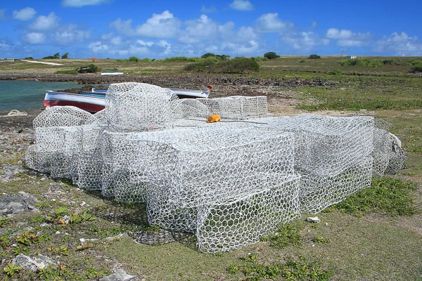 Fish traps stacked in the open; Rodrigues Island — Stock Photo, Image
