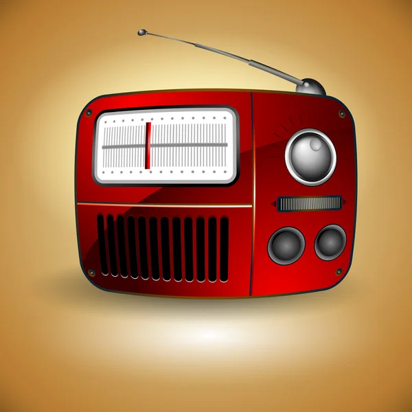 Ícone de rádio FM antigo — Vetor de Stock