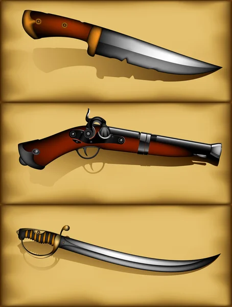 Комплект древнего оружия — стоковый вектор