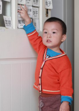 Chinese kid education clipart