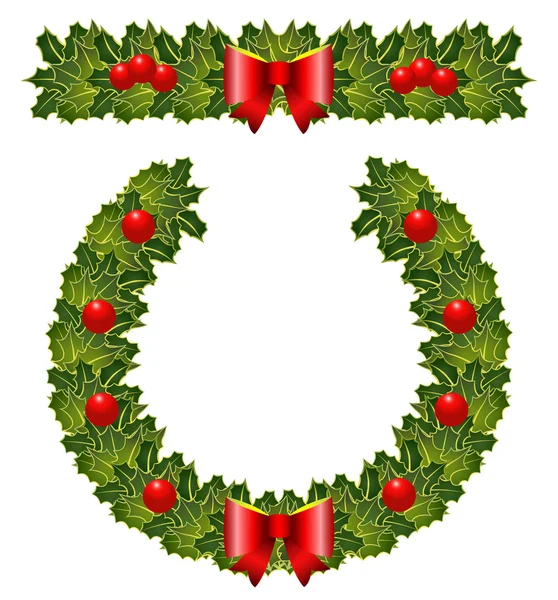 Noël houx wearth — Image vectorielle