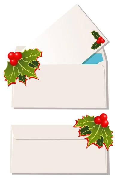 圣诞信封 — 图库矢量图片