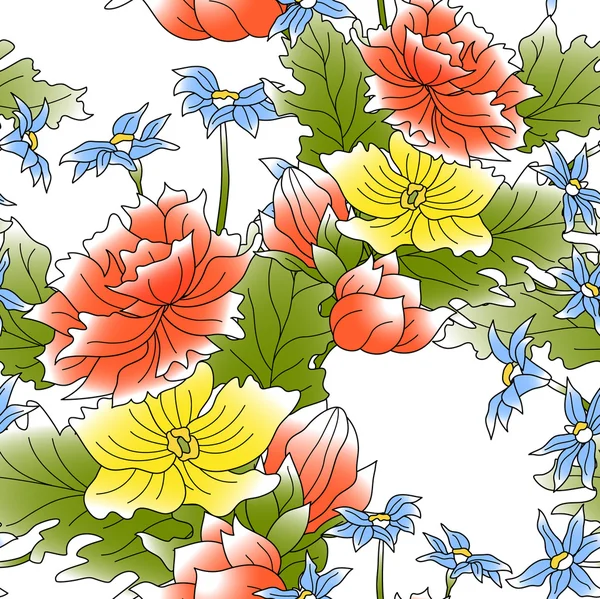 Flower decor seamless — Stock Photo, Image