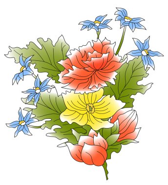 Flower decor clipart