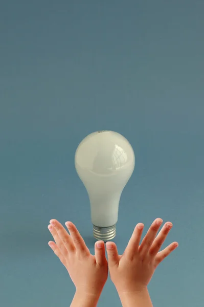 Lampada e mani — Foto Stock