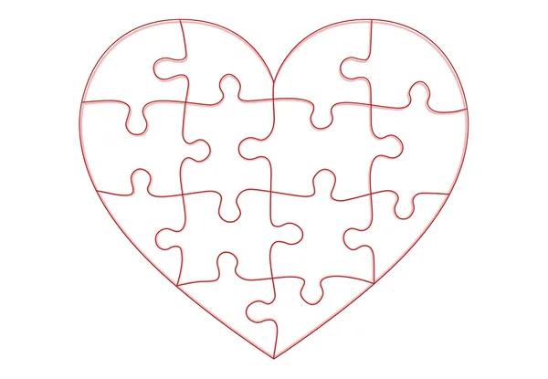 Heart puzzle Stock Photo
