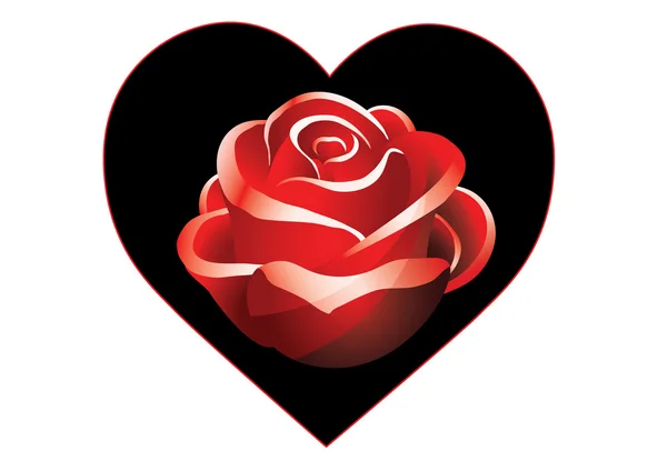 Серця і троянди — стокове фото