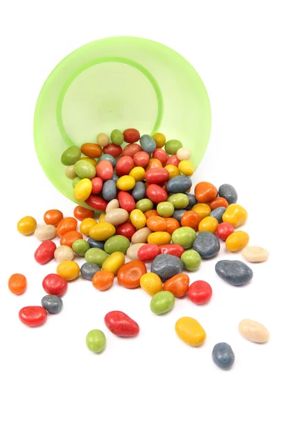 Caramelle colorate con ciotola — Foto Stock