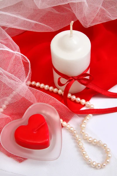Bougies de Saint Valentin — Photo