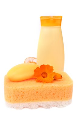 Orange toiletries clipart