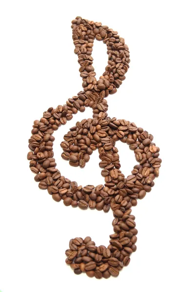 Kaffee-Notenschlüssel — Stockfoto