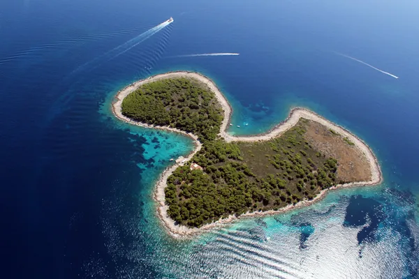 Island Jerolim from air — Stock Photo, Image