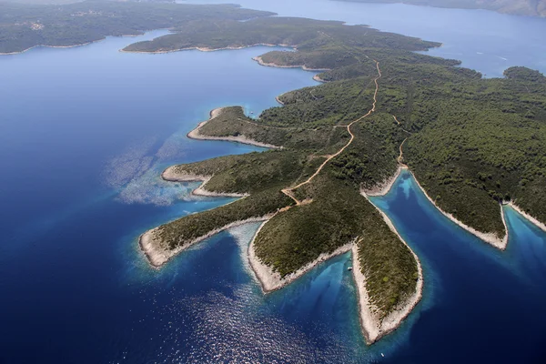 Ön hvar från luften — Stockfoto
