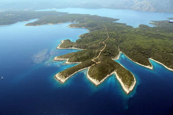 空気から島フヴァル島 — ストック写真